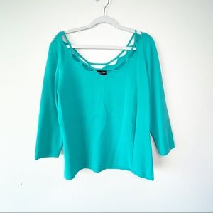 Vintage Teal Stretchy Blouse